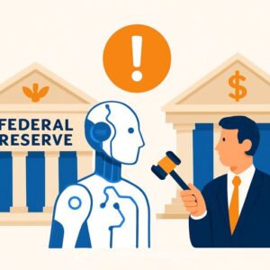 Illustration of AI oversight in banking