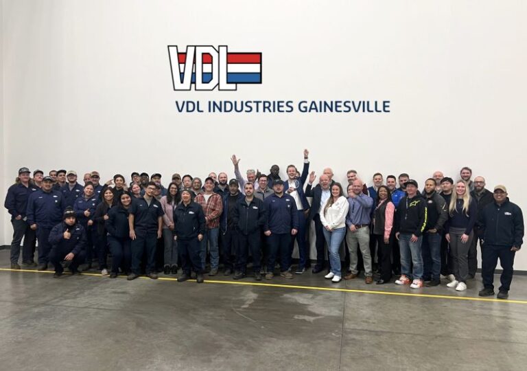 VDL Industries Gainesville team in its facility. Archival company image, not the planned expansion.