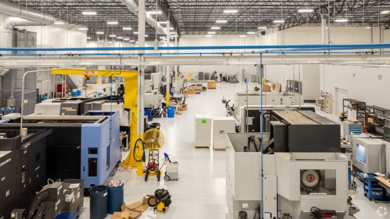 Existing Corvid Technologies manufacturing floor. Company photograph; not the proposed new building.